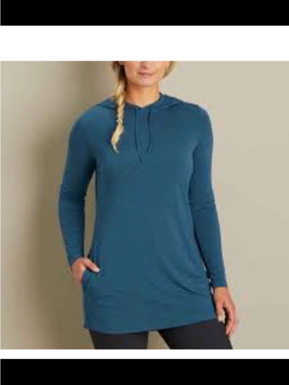 Duluth Dry And Mighty Hoodie Tunic Wool Blend Blue Women’s Large